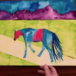 Horse painting in Acrylic ink